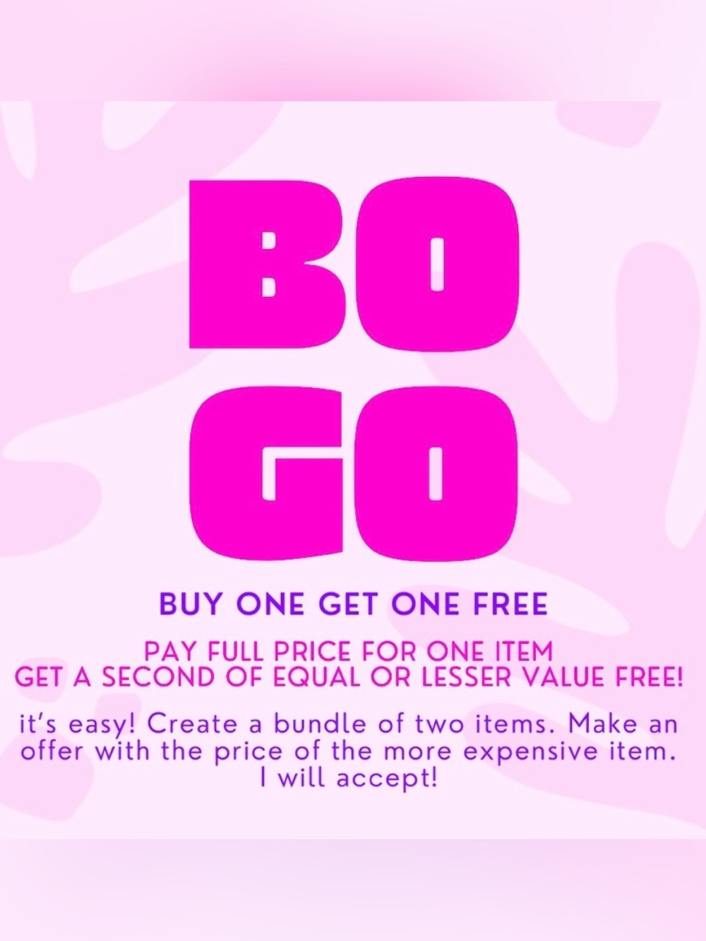 BOGO Pink Promotional Graphic